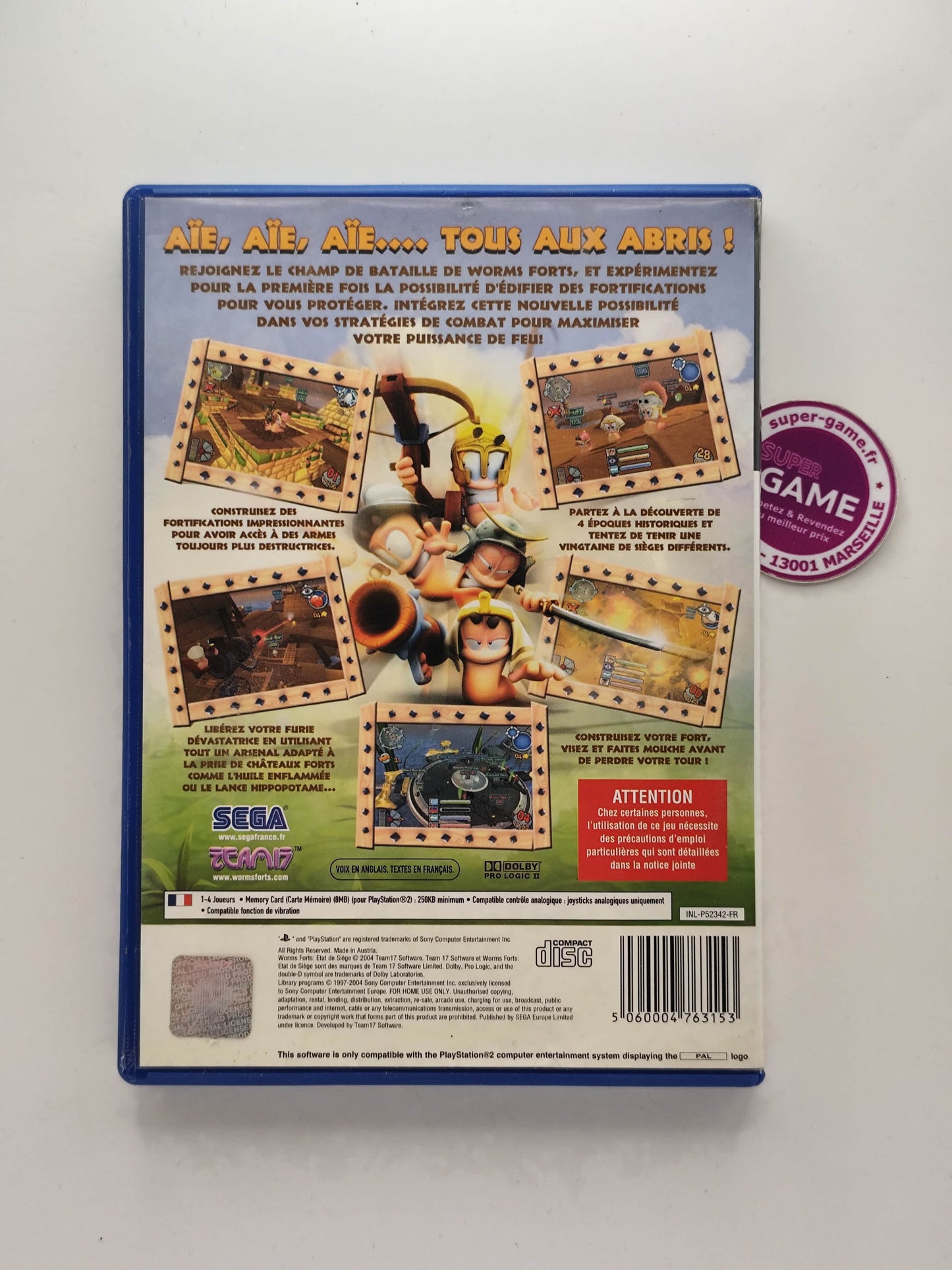 WORMS FORTS ETAT DE SIEGE - PS2