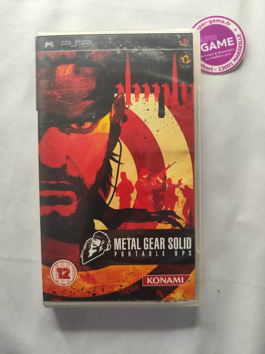 METAL GEAR SOLID, PORTABLE OPS - PSP