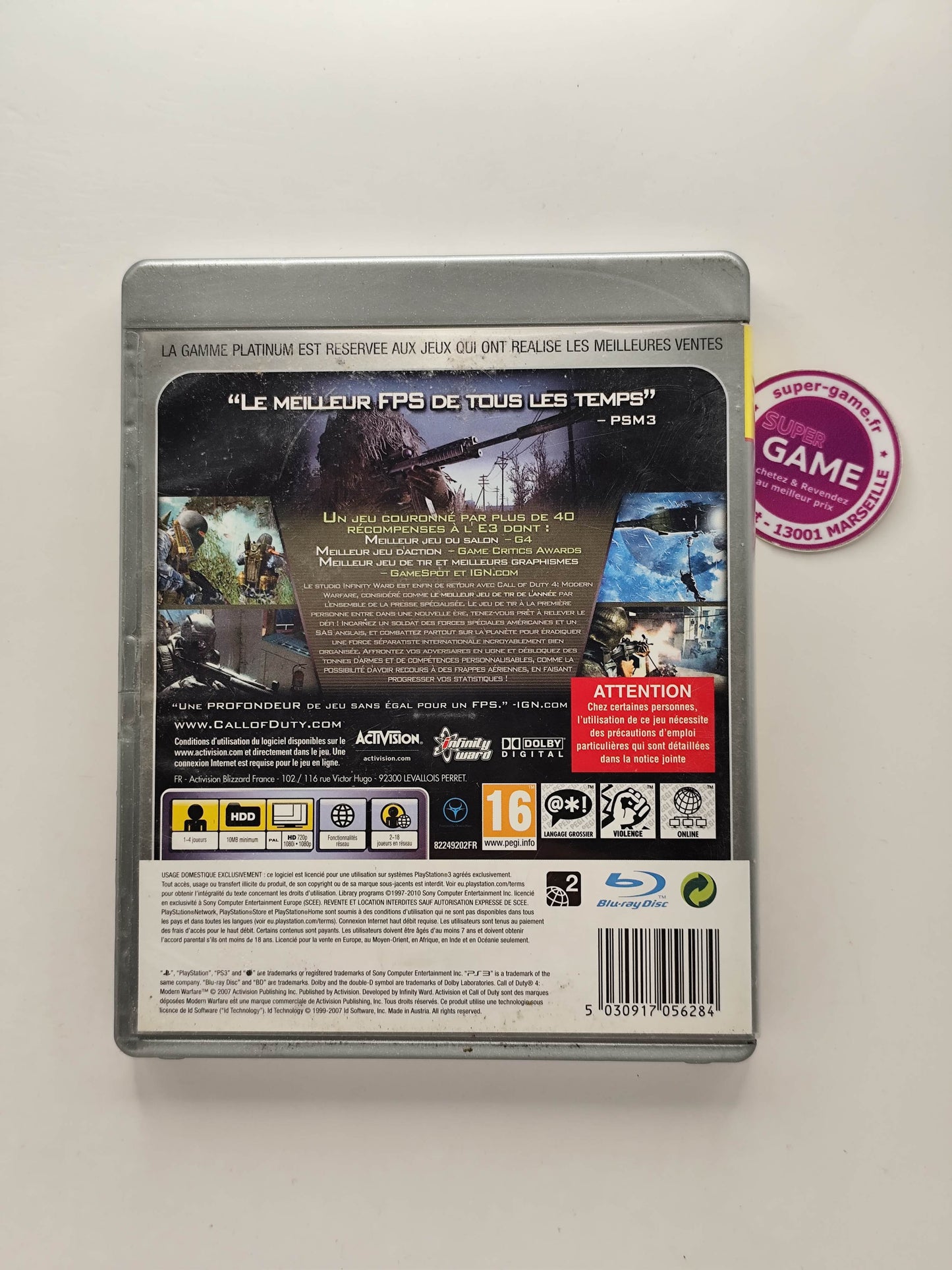 CALL OF DUTY 4 MODERN WARFARE - Platinum - PS3