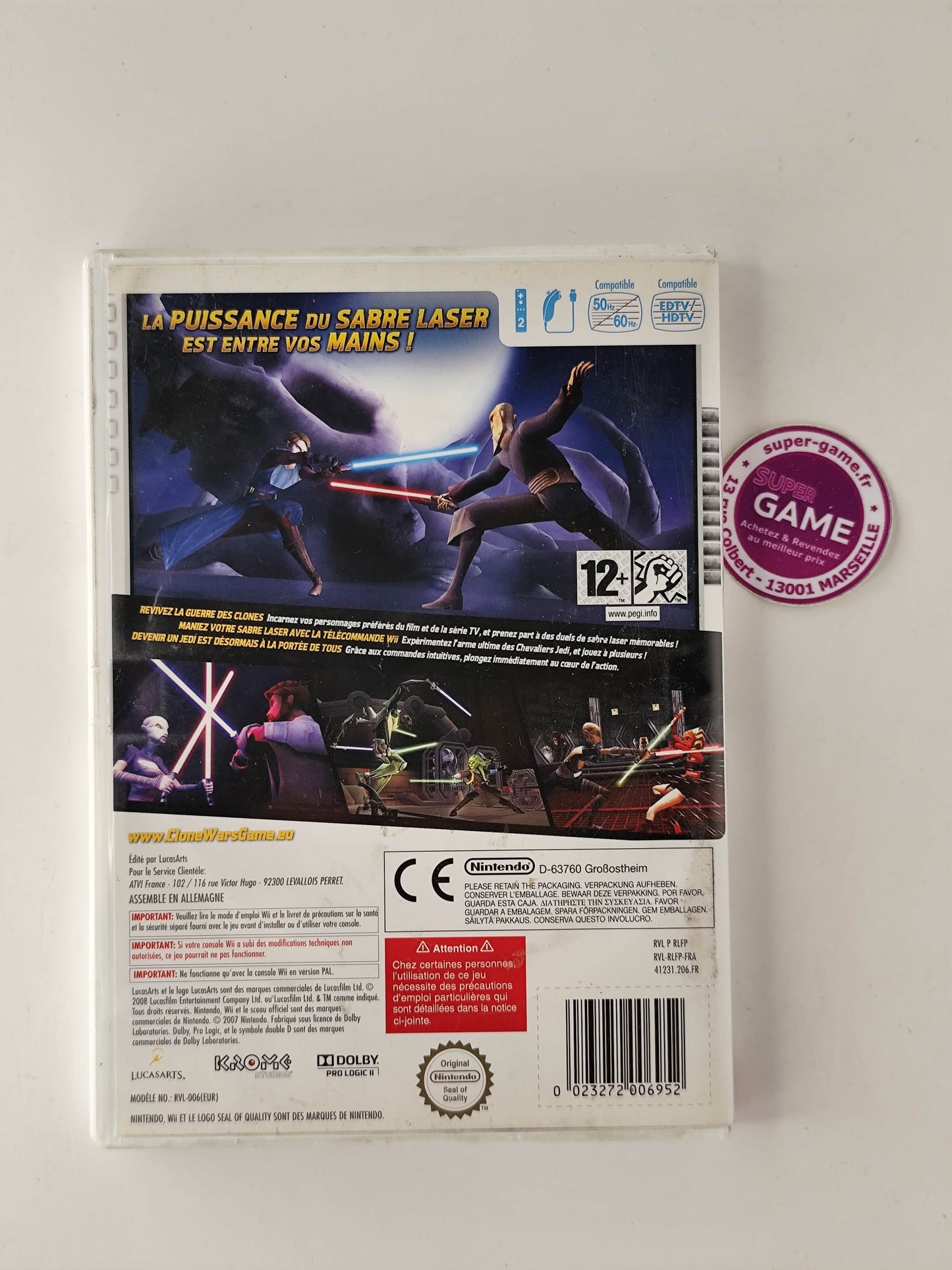 STAR WARS THE CLONE WARS DUELS AU SABRE LASER - Wii