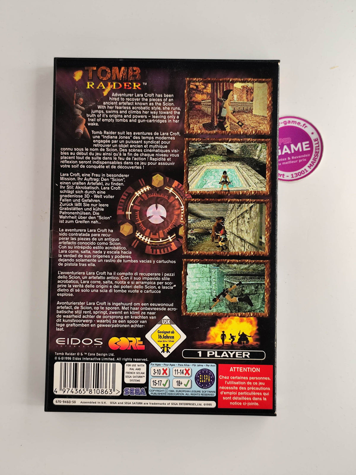 TOMB RAIDER - Saturn