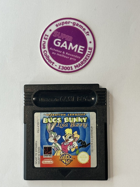 BUGS BUNNY & LOLA BUNNY "OPERATION CAROTTES" - sans boite - GAMEBOY