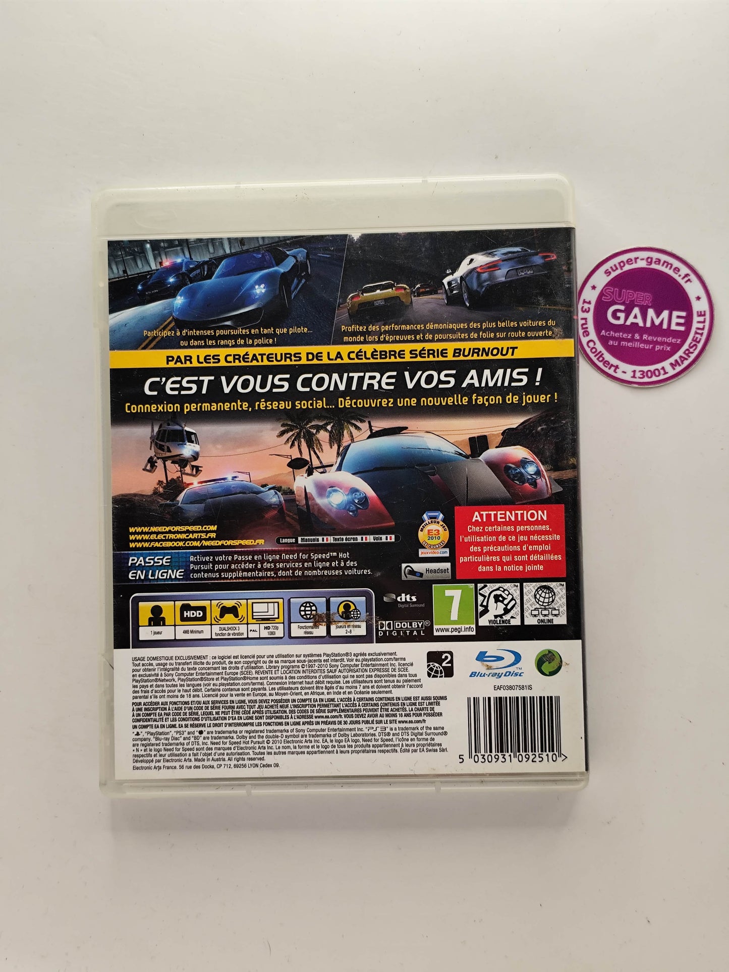 NEED FOR SPEED HOT PURSUIT - PS3