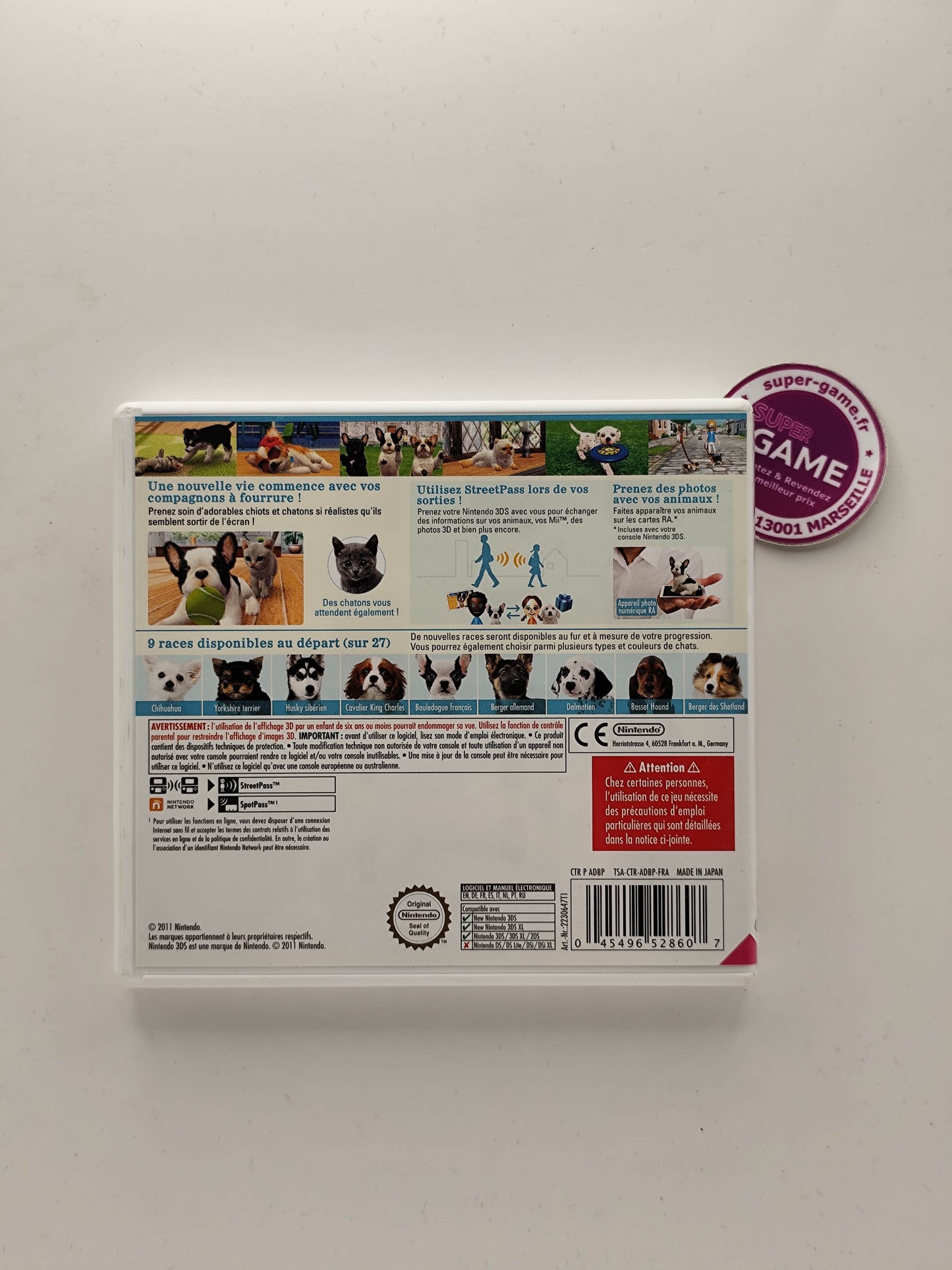 NINTENDOGS + CATS - BOULEDOGUE FRANCAIS - Nintendo Selects - 3DS