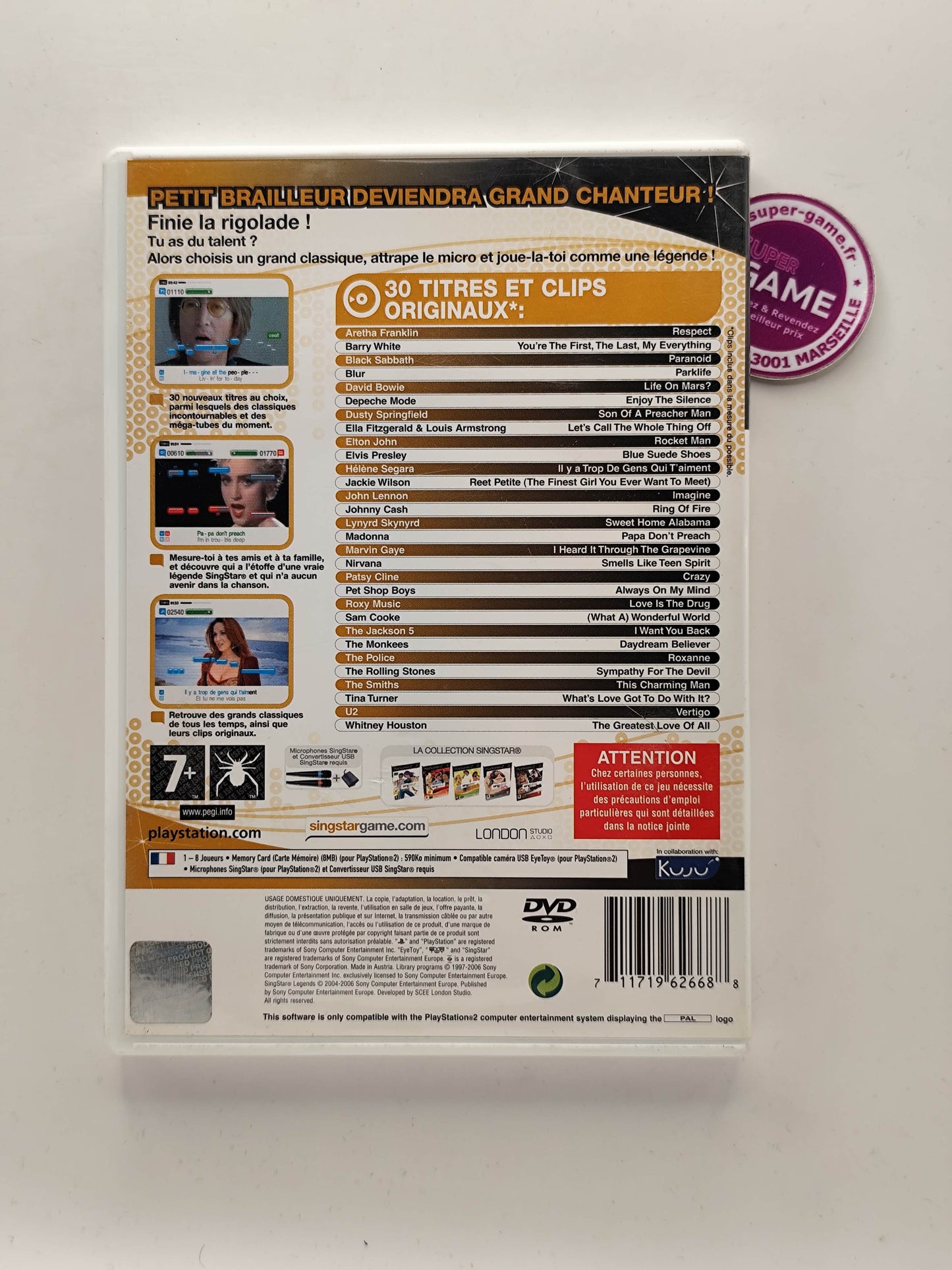 SINGSTAR LEGENDS - PS2
