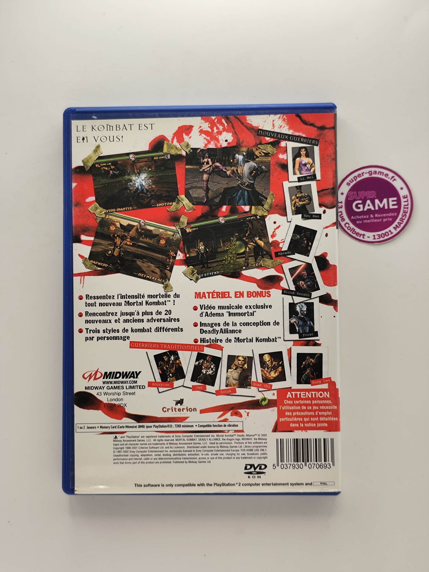 MORTAL KOMBAT DEADLY ALLIANCE - PS2