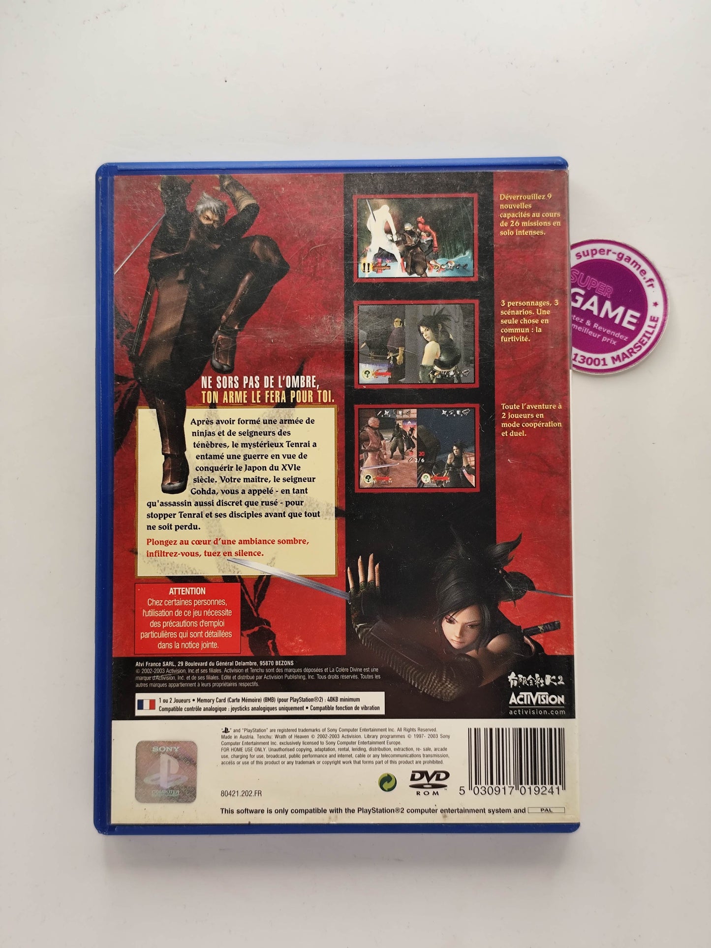 TENCHU LA COLERE DIVINE - PS2