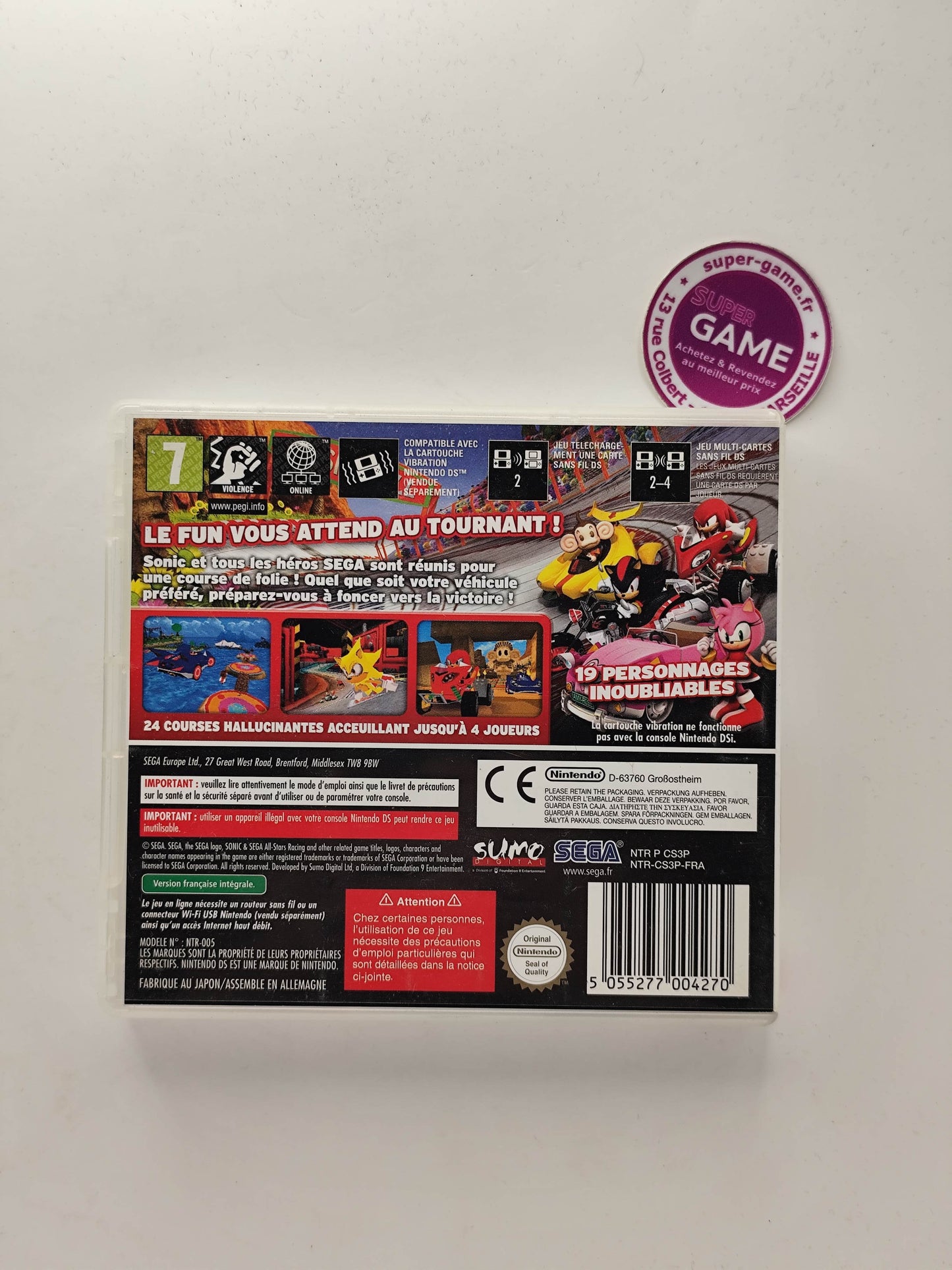 SONIC & SEGA ALL STARS RACING - DS