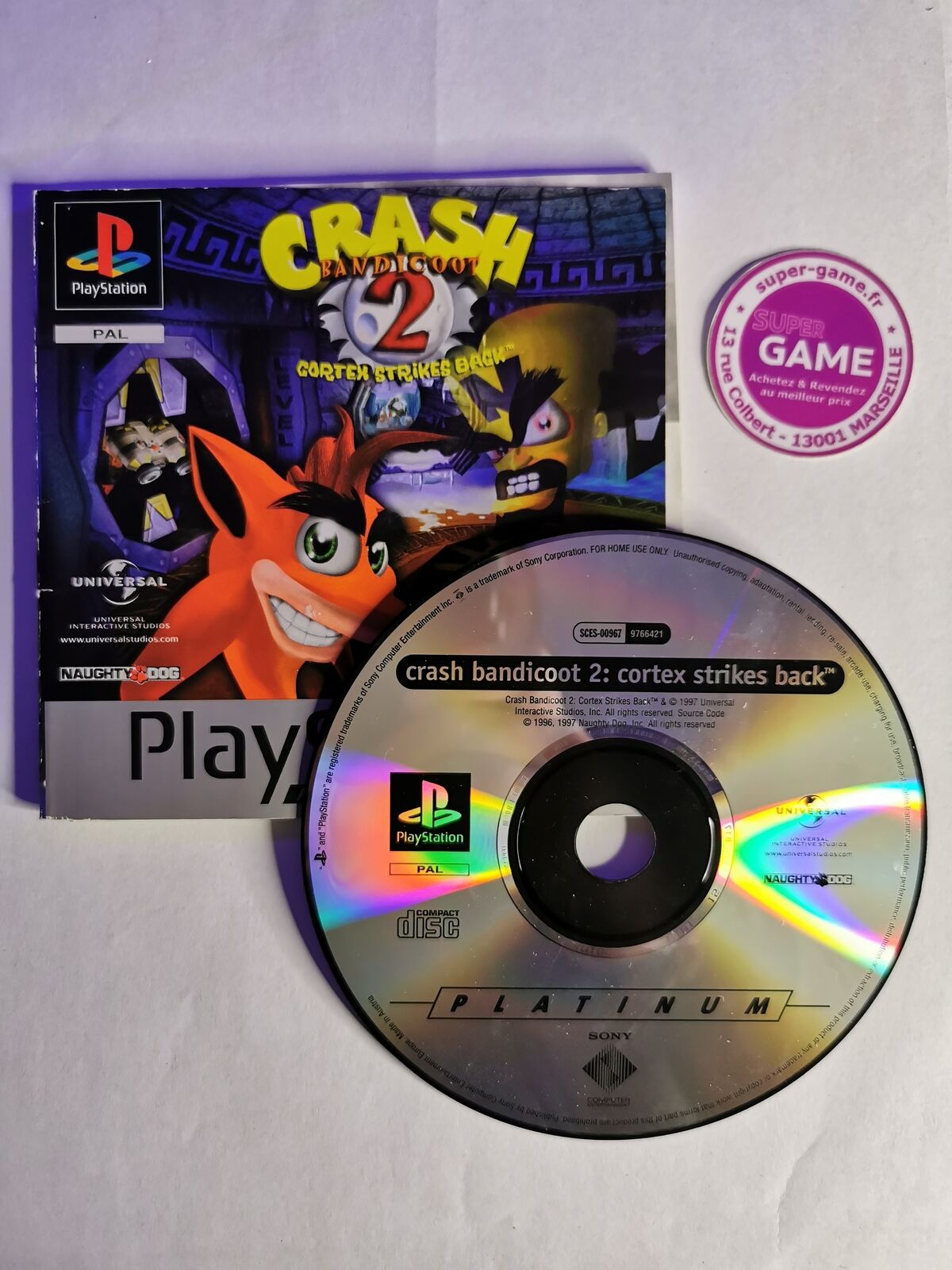 CRASH BANDICOOT 2: CORTEX STRIKES BACK PLATINUM - PS1  #510