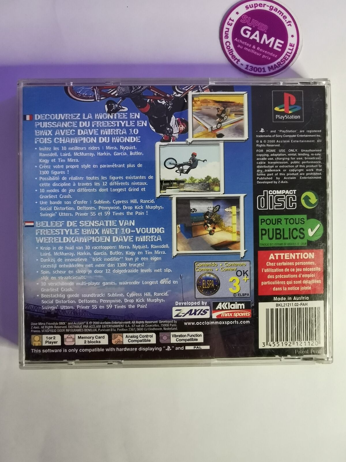 DAVE MIRRA FREESTYLE BMX - PS1  #513