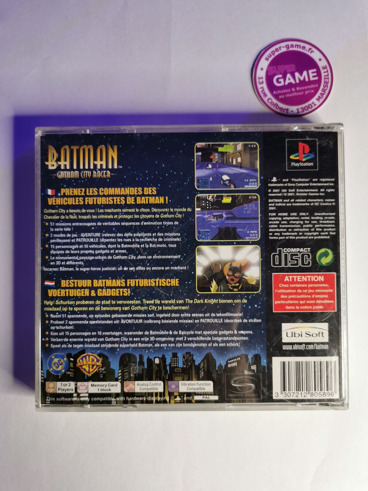 BATMAN GOTHAM CITY RACER - PS1  #492