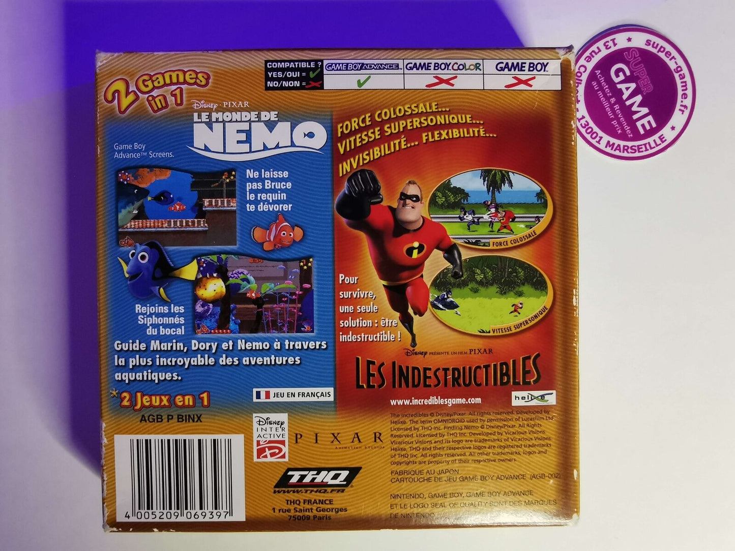 LE MONDE DE NEMO + LES INDESTRUCTIBLES - GBA  #258