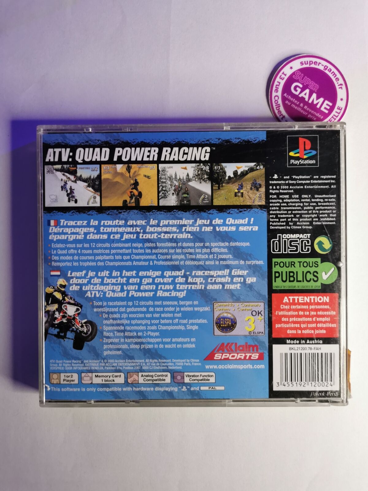 ATV: QUAD POWER RACING - PS1  #490