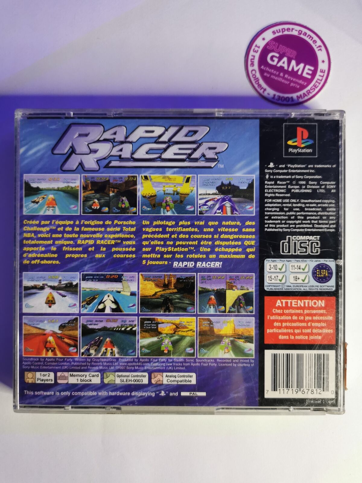 RAPID RACER  - PS1  #628