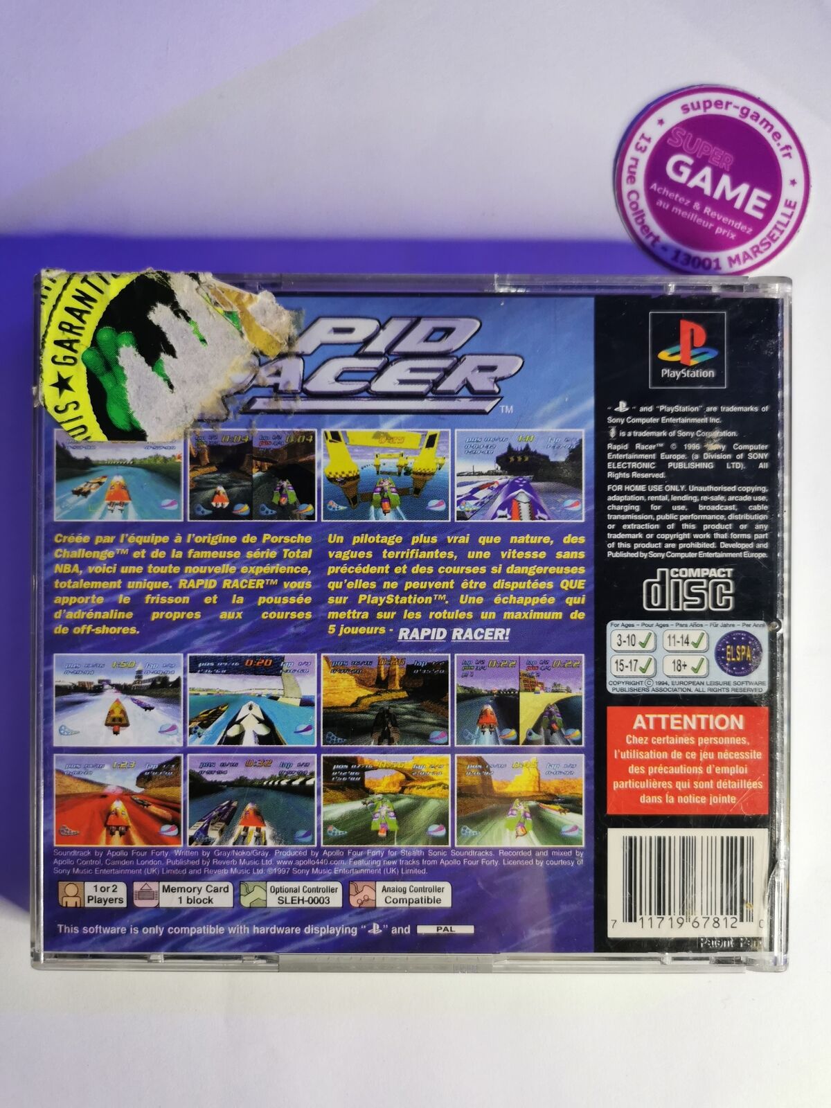 RAPID RACER  - PS1  #627