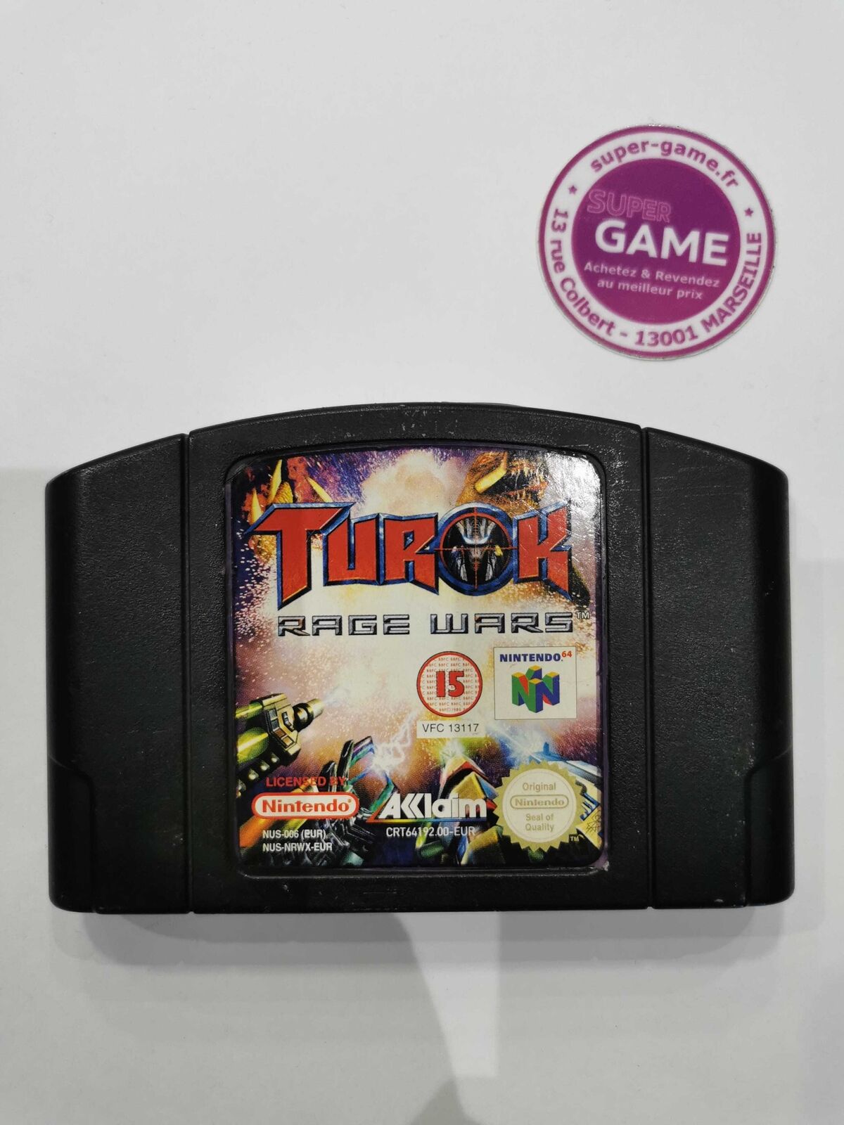 TUROK RAGE WARS CARTOUCHE NOIRE - N64  #819