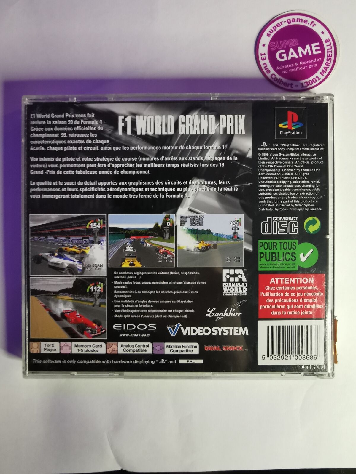 F1 WORLD GRAND PRIX - PS1  #544