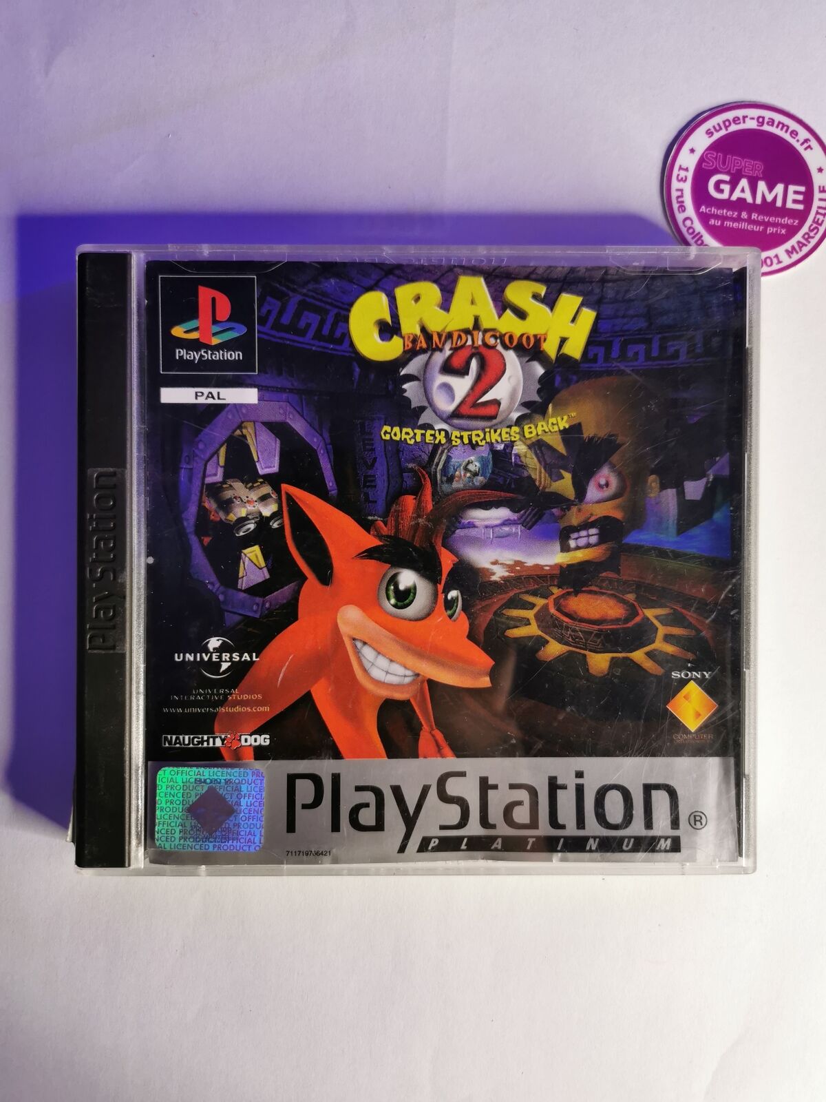 CRASH BANDICOOT 2: CORTEX STRIKES BACK PLATINUM - PS1  #510