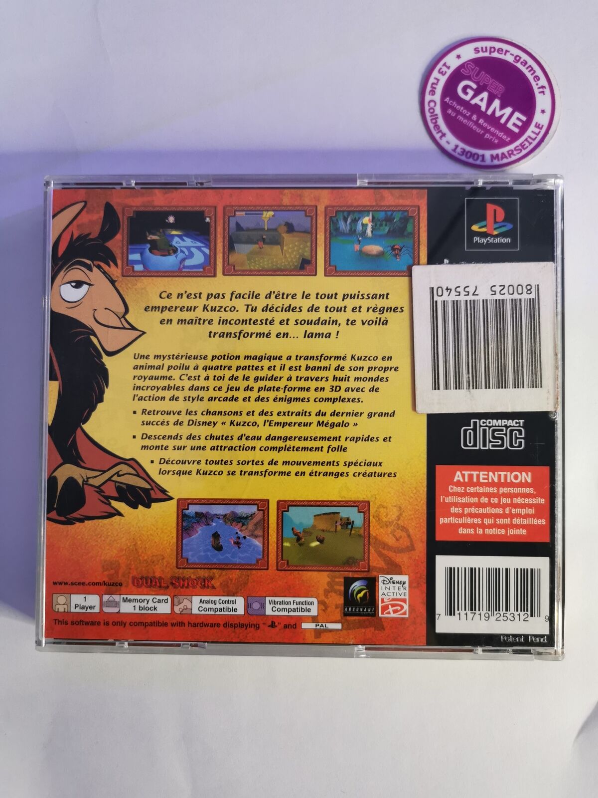 DISNEY KUZCO, L'EMPEREUR MEGALO - PS1  #526